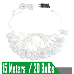 23Meters White Wire LED Garlands Outdoor G50 Bulbs Wedding Fairy Lights For Outdoor Festoon Christmas Garden Holiday Decorative
