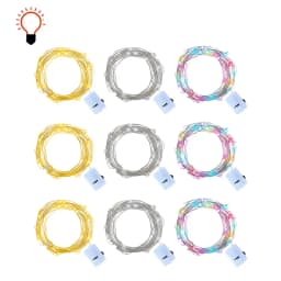 1-10Pcs String Fairy Lights 10/20/30/50LED Silver Copper Wire Battery Powered Lights for Wedding Party Christmas Decor