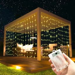 Outdoor Festoon LED Curtain Light String Wedding Garland Muslim Ramadan Room Decorations Battery Power EID Mubarak Mother Day
