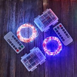 20-200LED Fairy Lights Battery Operated Twinkle String Lights, Copper/Silver Wire Dimmable Lights with Remote Control Timer