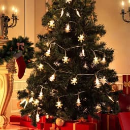 LED Snowflake Light Garland Stars Fairy Light Battery-operated Xmas Tree Elk Decorativa Garland Party Wedding New Year's Decor