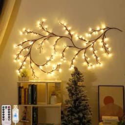 72/96/144LEDS USB Willow Vine Branch Lights 8 Modes Warm White Light for Wall Room Kitchen Coffee Shop Christmas Halloween Decor