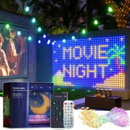 1.6x1.6m 3x3m 400 LEDs Smart IP65 Waterproof Curtain Lights APP Controlled Christmas Outdoor Decorative Lights