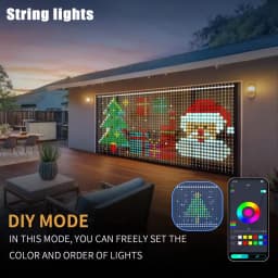 1.6x1.6m 3x3m 400 LEDs Smart IP65 Waterproof Curtain Lights APP Controlled Christmas Outdoor Decorative Lights