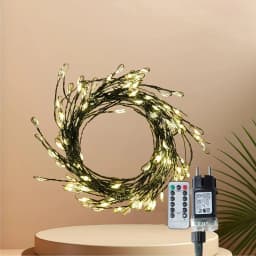 LED String Fairy Lights Green Wire Outdoor Cluster Christmas Tree Lights Garland For New Year Street Home Party Wedding Decor