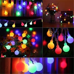 5M 40LED Light String Fairy Bubble Ball Light Festive Light Garland EU Plug Indoor Christmas Wedding Outdoor Garden Decoration