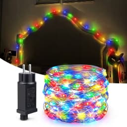 EU Power Supply LED Copper Wire Fairy Lights String 10/20/30/50M Holiday Party Home Decoration Lamp For Christmas Garden Decor