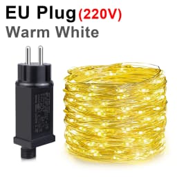 50M 100M LED Christmas Lights 110V 220V Fairy Garland String Light Waterproof For Outdoor Garden Room New Year Party Decoration
