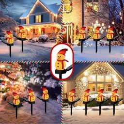 1pc Christmas Snowman Pathway Lights Solar Outdoor Snowman Stakes Lights For Home Patio Yard Garden Park Porch Street Xmas Decor