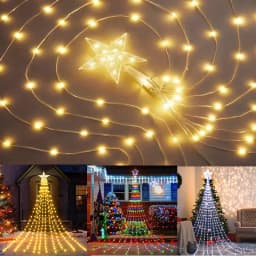 Christmas Trees New Year's Eve Decorations Christmas Decoration 2025 Garden Ambience Lights Christmas Star String Lights