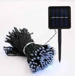 Outdoor Solar Garden Lights Warm White Purple LED Strip String Fairy Lights Solar Lamp Waterproof Garland Decor for Patio Yard