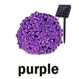Outdoor Solar Garden Lights Warm White Purple LED Strip String Fairy Lights Solar Lamp Waterproof Garland Decor for Patio Yard