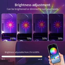 Bluetooth APP Control 5V USB LED Fireworks Light Garland RGBIC String Lights Music Sync Bedroom Wedding Party Christmas Decor