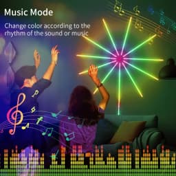 Bluetooth APP Control 5V USB LED Fireworks Light Garland RGBIC String Lights Music Sync Bedroom Wedding Party Christmas Decor