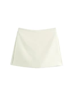 High Waist Solid Skort for Women Fashion Side Zipper Female Shorts Skirts Mujer