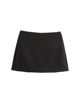 High Waist Solid Skort for Women Fashion Side Zipper Female Shorts Skirts Mujer