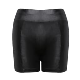 2024 Sexy Womens Shorts Shiny Elastic High Waist Shiny Faux PU Leather Short Pants Slim Hot Dance Clubwear Mini Shorts