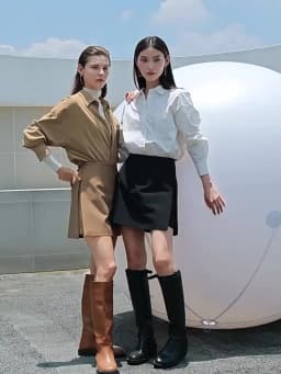AMII Minimalism Casual Shorts Skirts Women High Rase 2026 Autumn New Fashion Commuter Lady Straight Blazer A-Line Skirt 12343035