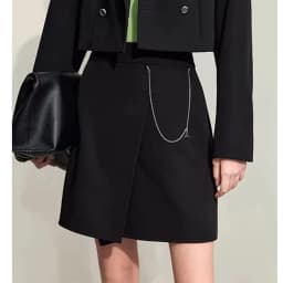AMII Minimalism Casual Shorts Skirts Women High Rase 2026 Autumn New Fashion Commuter Lady Straight Blazer A-Line Skirt 12343035