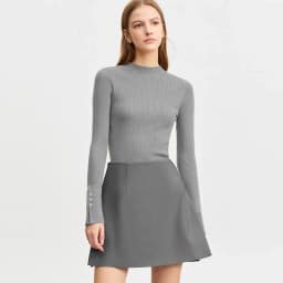 AMII Minimalism Casual Shorts Skirts Women High Rase 2026 Autumn New Fashion Commuter Lady Straight Blazer A-Line Skirt 12343035