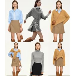 AMII Minimalism Casual Shorts Skirts Women High Rase 2026 Autumn New Fashion Commuter Lady Straight Blazer A-Line Skirt 12343035