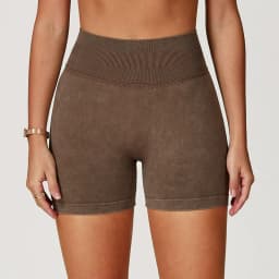 Fashionable Sexy Seamless Sand-Washed Yoga Shorts High-Waisted Hip-Lifting Shorts Tight Running Sports Fitness Yoga Pants Women