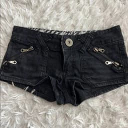 Hip Hop Fashion Street Clothing Graphic Printing Style Women Black Shorts Ins Y2K Goth Slim Denim Shorts