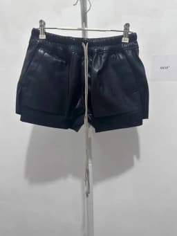 HKSH Summer New Women Dark Style Shorts PU Leather Drawstring Elastic Waist Fashion Punk Streetwear Trendy Chic Hot Pants HK9436