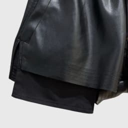 HKSH Summer New Women Dark Style Shorts PU Leather Drawstring Elastic Waist Fashion Punk Streetwear Trendy Chic Hot Pants HK9436