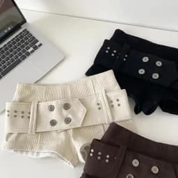 SINGREINY American Retro Corduroy Shorts Women Button Sashes Design Autumn Low Waist Sensual Streetwear Hot Girl Mini Shorts