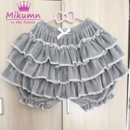 Harajuku Y2k Sweet Pink White Pumpkin Pants Lolita Autumn Winter JK Plush Shorts Japanese Kawaii Ruffles Lantern Shorts