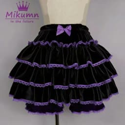 Harajuku Y2k Sweet Pink White Pumpkin Pants Lolita Autumn Winter JK Plush Shorts Japanese Kawaii Ruffles Lantern Shorts