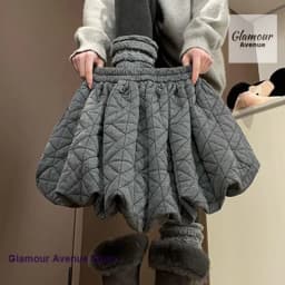 Korean high-quality temperament rhombic bud casual pants women's autumn and winter new fashion loose thick wide-leg pants shorts