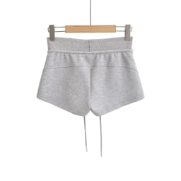 Black Mini Shorts For Woman Summer Clothes 2024 Low Rise Shorts Knitted Korean Fashion Shorts Low Waist Buttoms With Drawstrings