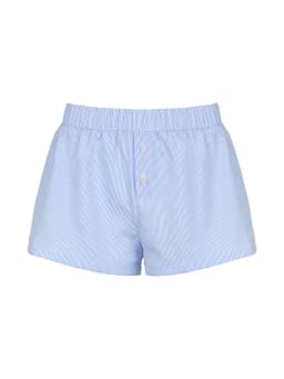Women's Striped Print Casual Elastic Waist Shorts Y2K Loose Fit Summer Streetwear Chic Basic Fashion Button Detail