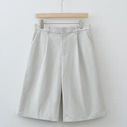 Women's Old Money style white straight Bermuda Shorts Mid-length Pants