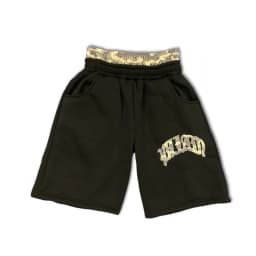 High Street Summer Fashion Leopard Print Letter Patchwork Double Waistband Shorts Y2K American HipHop Loose Straight Rock Slacks