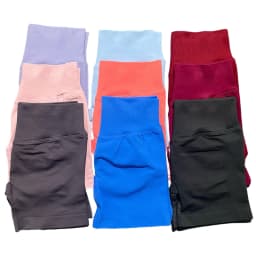 HISTELLO Impact Shorts Low Waist Seamless Scrunch Stretch Tights Women Sports Elastic Fitness Running Gym Yoga Workout Leggings