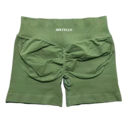 HISTELLO Impact Shorts Low Waist Seamless Scrunch Stretch Tights Women Sports Elastic Fitness Running Gym Yoga Workout Leggings