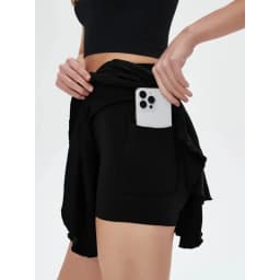 Women's High Waisted Tennis Mini Skirt Tennis Yoga Golf Sports Belt Safety Pants Pocket Comfortable and Breathable Sports Skirt