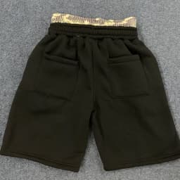Summer American High Street Fashion Leopard Print Letter Patchwork Double Waistband Shorts Y2K HipHop Loose Straight Rock Slacks