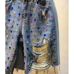 Jeans Hole Shorts Women Summer 2025 Short Pants High Waist Stretch Distressed Washed Diamonds Streetwear Straight Denims
