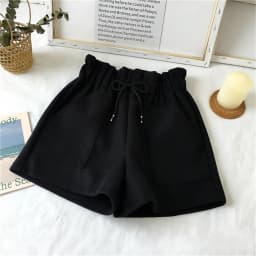 Fashion Autumn Winter Woolen Shorts Women 2025 High Waist New In Retro Elegant Short Pant Korea Loose Solid Trouse Casual Street