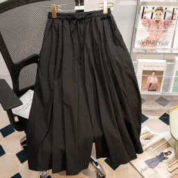 Black Leisure Comfortable Shorts For Women Summer New Green Elastic High Waist Lace Up Loose Blue Wide Leg Seven Point Pants New