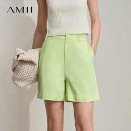 Amii Minimalist New Summer Casual Shorts For Women Loose Pants Cotton Linen Folded Cuffs Commuting Versatile Shorts 12542107