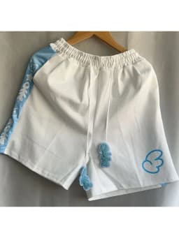 HOUZHOU Kawaii Sweet Lace Up Women Shorts Cute Cartoon Print Japanese Style Wide Leg Short Pants Baggy Casual Youthful Summer