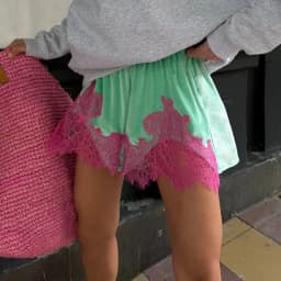Lace Trim Women Shorts Vintage Velvet Lace Shorts High Waist Versatile Shorts Daily Fashion Casual Outfit Stylish Party Outfit