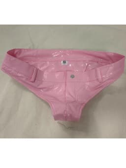 S-3XL Double Sided PU Leather Shorts Wet Look PVC Short Hot Pants Low Waist Sexy Micro Mini Bermudas Trunks Clubwear Streetwear