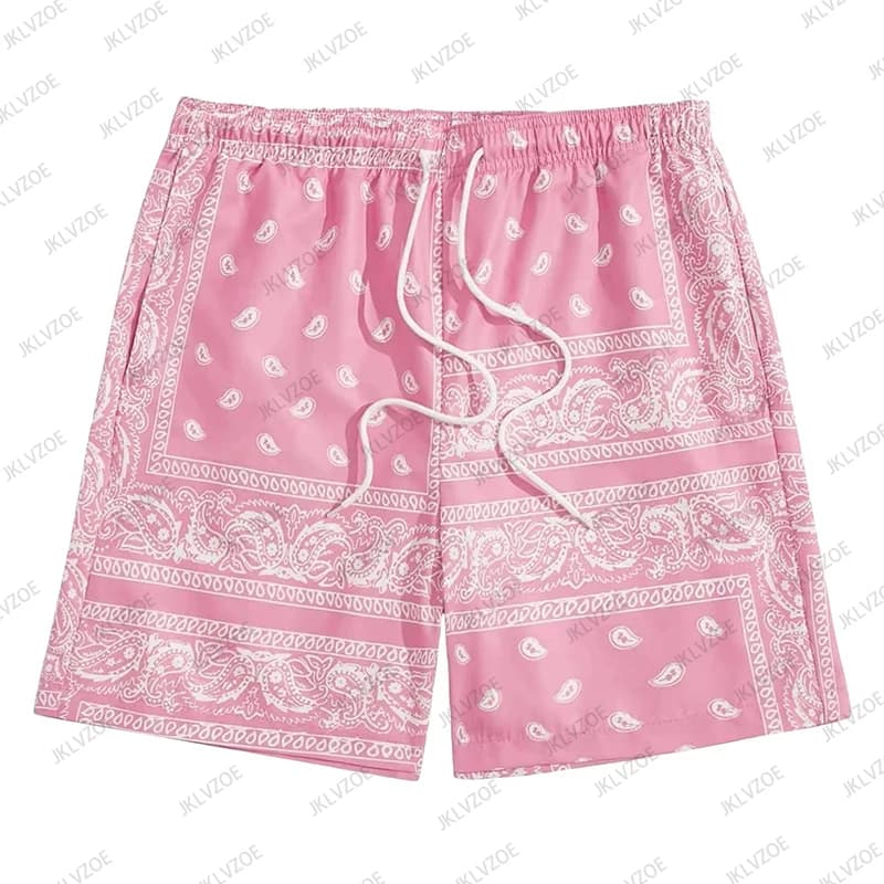 Summer New Women's and Men's Boho Shorts Paisley 3D Printed Quick Dry Beach Swiming Shorts High Quality Workout Gym Short Pants