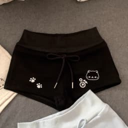 Kawaii Bear printed Women's shorts Japanese cute  summer casual harajuku Elastic waist Women pants Fashion shorts for women y2k